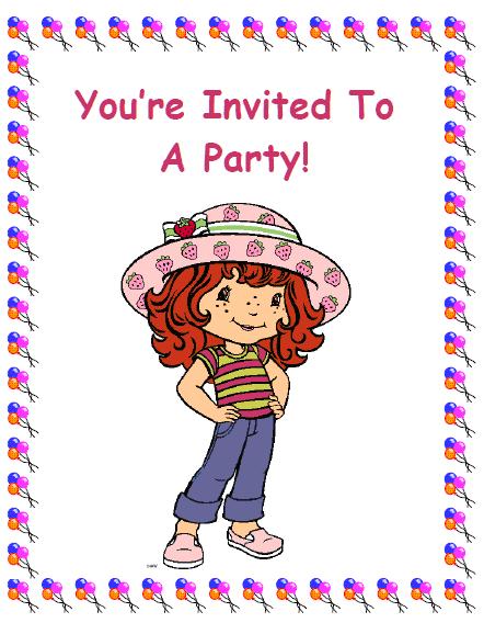 strawberry shortcake invitation